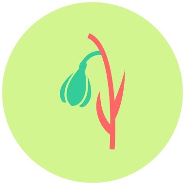 Kar tanesi. Web simgesi basit illüstrasyon