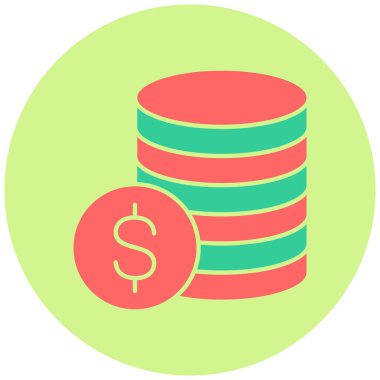 Dolar Sikkeleri. Basit illüstrasyon