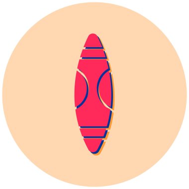 Sörf tahtası. Web simgesi basit illüstrasyon