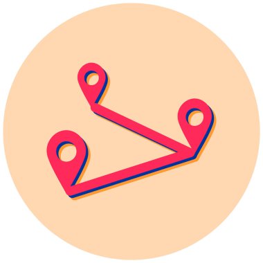 gps harita iğnesi, navigasyon düz vektör çizimi