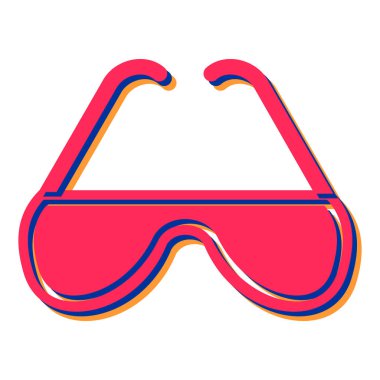 gözlük ikonu vektör illüstrasyonu