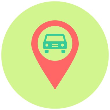 Araba tutucu. Web simgesi basit illüstrasyon