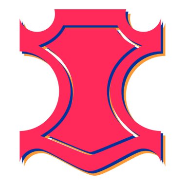 Kırmızı ve mavi kalkanın vektör çizimi