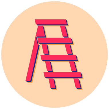 Merdiven. Web simgesi basit illüstrasyon