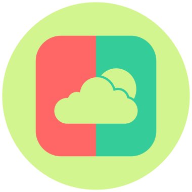 Bulut. Web simgesi basit tasarım