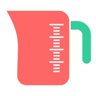 ölçü kabı simgesi. Web tasarımı için su kabı vektör simgelerinin basit çizimi