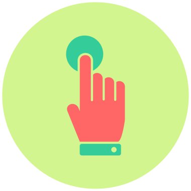 El imleci. Web simgesi basit illüstrasyon