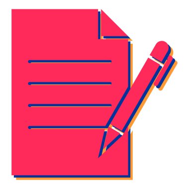 Kalem. Web simgesi basit illüstrasyon