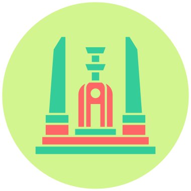 Demokrasi Anıtı ikonunun vektör illüstrasyonu