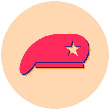 Şapka. Web simgesi basit illüstrasyon