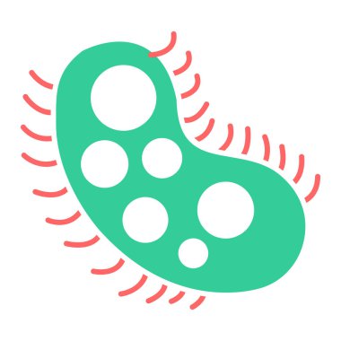 Bakteriler. Web simgesi basit illüstrasyon