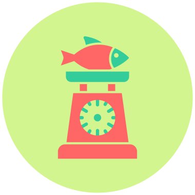 Balık Ölçeği, web simgesi basit illüstrasyon