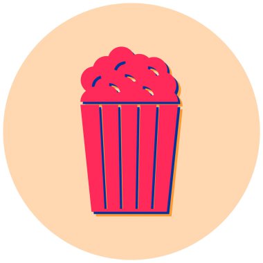 Patlamış mısır. Web simgesi basit illüstrasyon