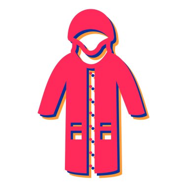 Kapüşonlu adam, vektör çizimi.