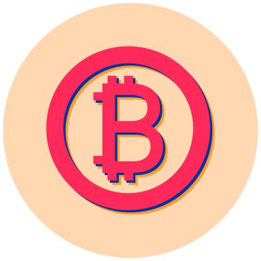 bitcoin. Web simgesi basit illüstrasyon