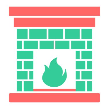 Yangın. Web simgesi basit illüstrasyon