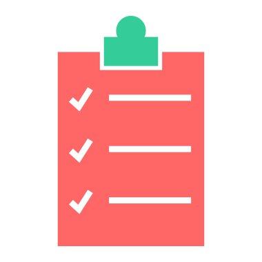 Kontrol listesi. Web simgesi basit illüstrasyon