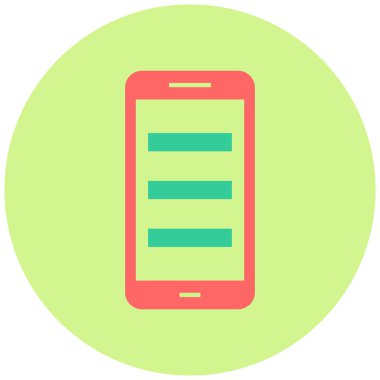 Cep telefonu simgesi, vektör illüstrasyonu