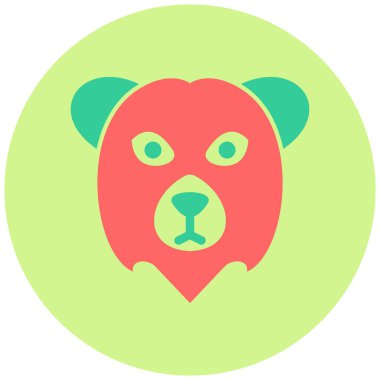 Kutup ayısı düz vektör simgesi