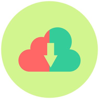 Bulut. Web simgesi basit illüstrasyon