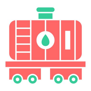 Petrol tankeri ikonu. Beyaz arkaplanda izole edilmiş web tasarımı için yakıt tankı vektör simgelerinin basit çizimi