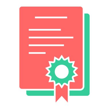 diploma. Web simgesi basit illüstrasyon