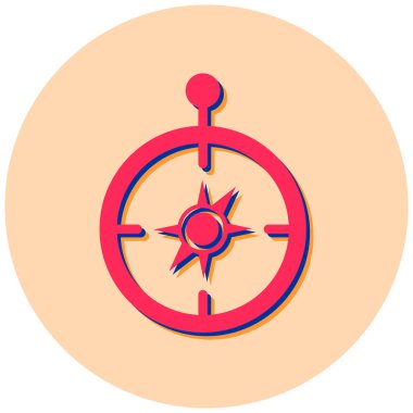 Pusula. Web simgesi basit illüstrasyon