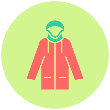 Yağmurluk simgesinin vektör illüstrasyonu