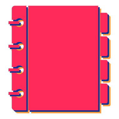 Modern defterin vektör illüstrasyonu