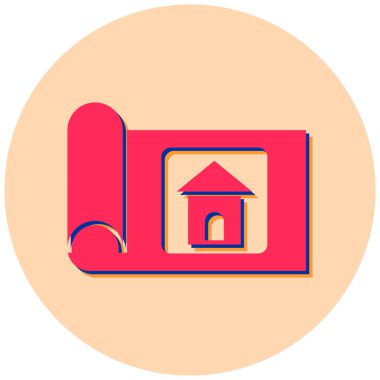 Ev. Web simgesi basit illüstrasyon