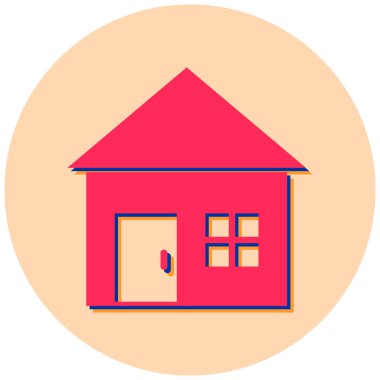 Ev. Web simgesi basit illüstrasyon