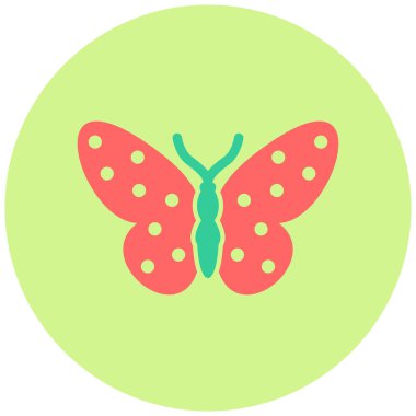 Kelebek. Web simgesi basit illüstrasyon