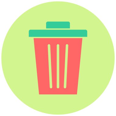 Çöp. Web simgesi basit illüstrasyon