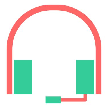 Kulaklık. Web simgesi basit illüstrasyon