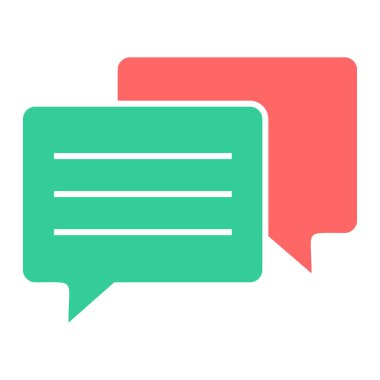 Konuş. Web simgesi basit illüstrasyon