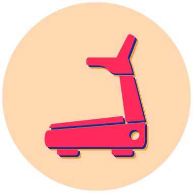 Koşu bandı. Web simgesi basit illüstrasyon