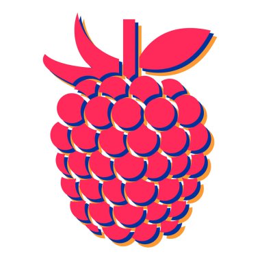 Ahududu simgesi, vektör illüstrasyonu