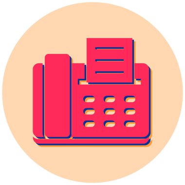 faks. Web simgesi basit illüstrasyon