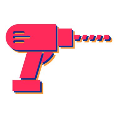 Bir matkap simgesinin vektör illüstrasyonu