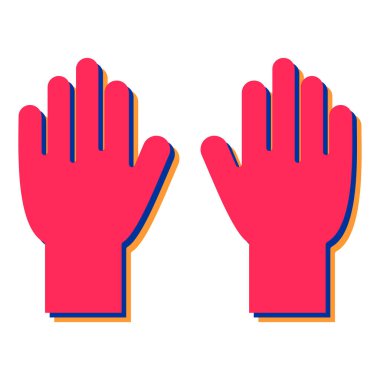 Eldiven simgesi vektör illüstrasyonu