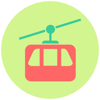 kablo araba ikonu vektör illüstrasyonu