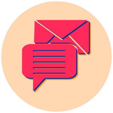 Mektup. Web simgesi basit illüstrasyon