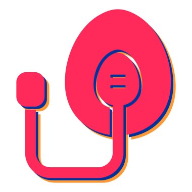 Gıda ve teknoloji ikonunun vektör illüstrasyonu