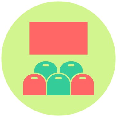 Konferans salonu. Web simgesi basit illüstrasyon