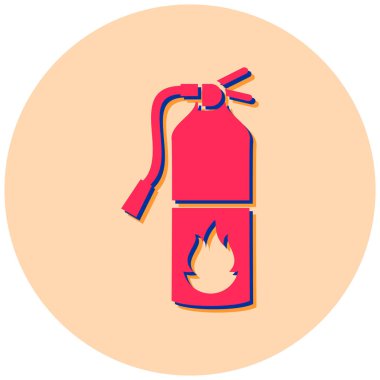 Yangın söndürme simgesi, vektör illüstrasyonu