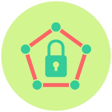 Kilit. Web simgesi basit illüstrasyon