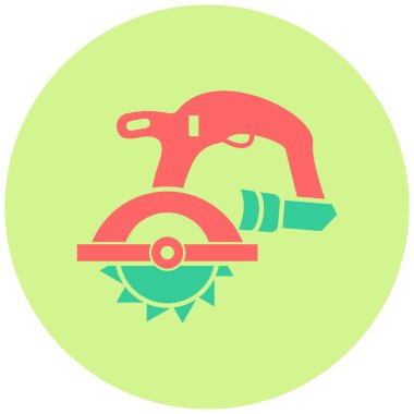 Dairesel testere. Web simgesi basit illüstrasyon