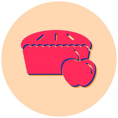 Kek. Web simgesi basit illüstrasyon