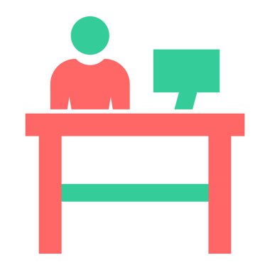 Masa. Web simgesi basit illüstrasyon