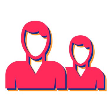 İnsanlar avatar simgesi. Web için insan vektör simgelerinin düz çizimi